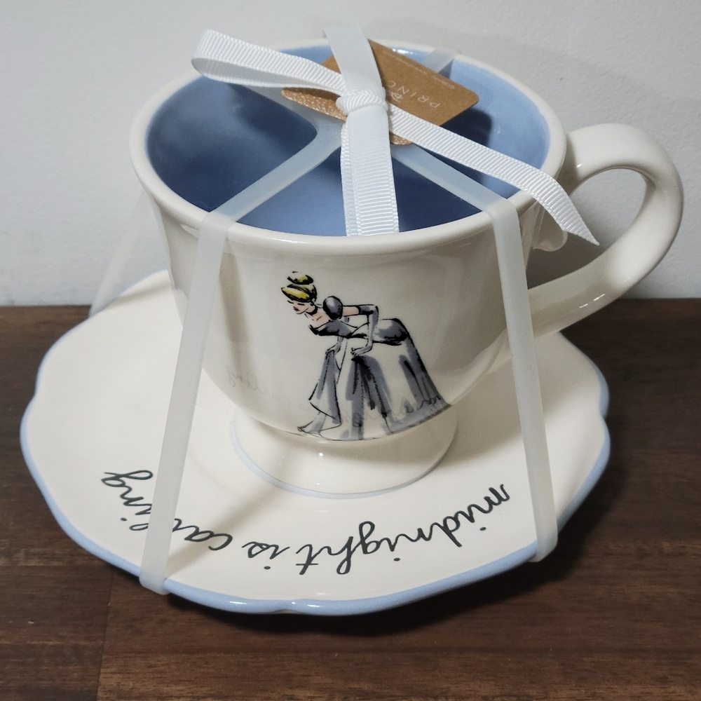 Rae Dunn X Cinderella Teacup and Saucer Set